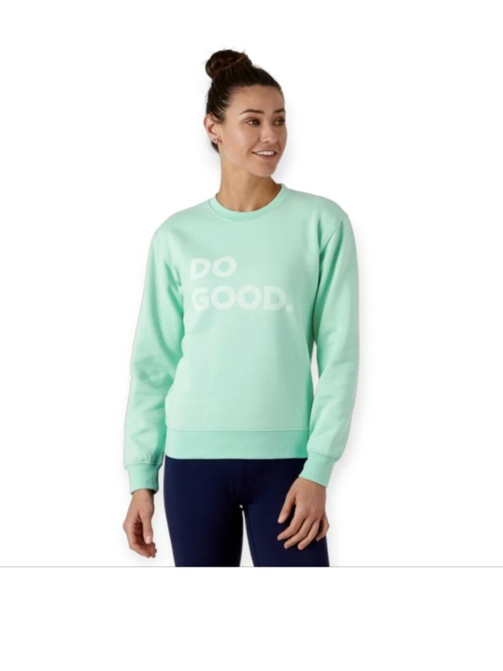 NWT Cotopaxi Do Good Crew Sweatshirt Womens M Mint Green Graphic Organic Cotton